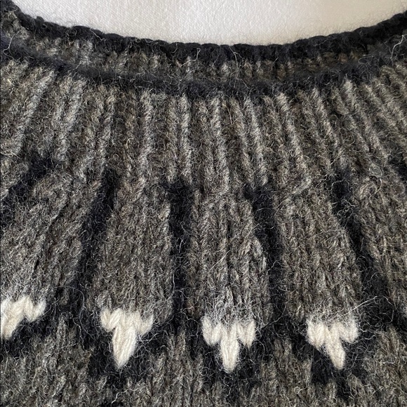 Ralph Lauren Exclusive Hand Knit  Black Fair Isle Yoke Scandinavian Size Large - Picture 11 of 13